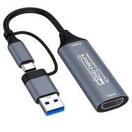 USB HDMI Video Capture Card Type-C HD Video Capture for Phone PC Game Live Streaming Camera