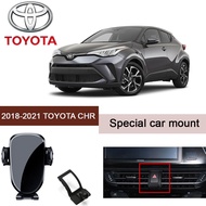 【TOYOTA】Car Phone Holder For Toyota CHR 2018-2021 Car Styling Bracket GPS Gravity type car phone holder Stand Rotatable Support Mobile Accessories