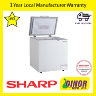 Sharp Chest Freezer 160L with Lock &amp; LED Light SJC-168 Peti Beku SJC168