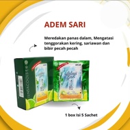 ADEM SARI 1BOX ISI 5 SACHET MEMGATASI BIBIR PECAH PECAH PANAS DALAM