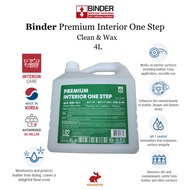 4 Litre BINDER Korea Premium Interior One Step Wax by Fireball Leather Console Dashboard Plastic Sea