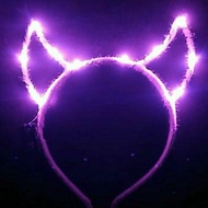 Bunny ears cat ears with lights and bunny ears hairband/Halloween costume cat