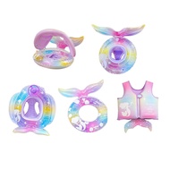 Mermaid Pool Float Pool Raft ตลกว่ายน้ํา Float Tube แหวนว่ายน้ําหลอดสําหรับวันหยุด Water Park Lake ฤ