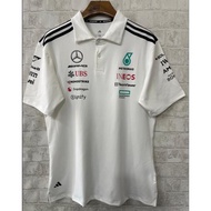2025 -2026 Mercedes AMG Petronas F1 Team Driver T-Shirt polo Formula One racing suit shirt-white