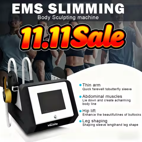 2 in 1 MECAVIE Muscle Builder Slimming Trainer Features 6500W Body Contouring Buttock Lifting Fitnes