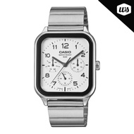 [Watchspree] Casio Men's Analog Square Dial Stainless Steel Band Watch MTPM306D-7A MTP-M306D-7A