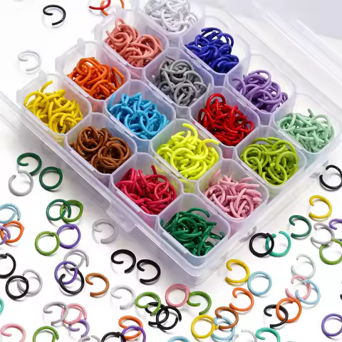100Pcs/Lot 1.2x10mm Colorful Open Jump Rings Split Jump Ring Connector For Diy Jewelry Making Findin