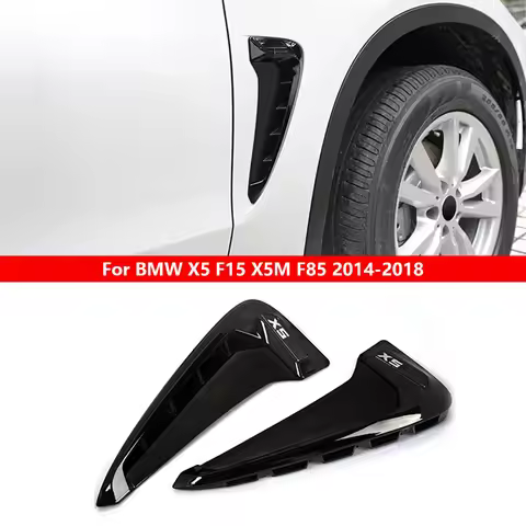 For BMW Xdrive Emblem Logo X5 F15 X5M F85 LOGO Shark Gills 3D Stickers Side Fender Vent Decoration C