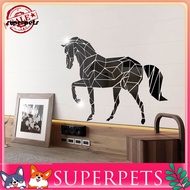  Glossy Acrylic Sticker Self-adhesive Acrylic DIY Mirror Horse Stickers Home Decor