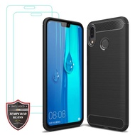 HUAWEI Y9 2019 Y9/ Prime Y9S 2019 SILICONE CASE CARBON RUGGED ARMOR - HUAWEI Y9 2019