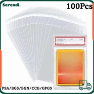 SERENDI 100 Sheets PSA BGS Slab Sleeve, Strong Durable PSA BGS Card Brick Film,  Transparent Waterpr