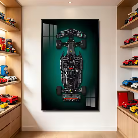 2026 NEW Wall Mount Display Wallboard suitable for LEGO 42171F1 building block car model with frame 