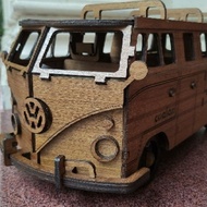 VW CAMPER VAN 1950 wooden miniature