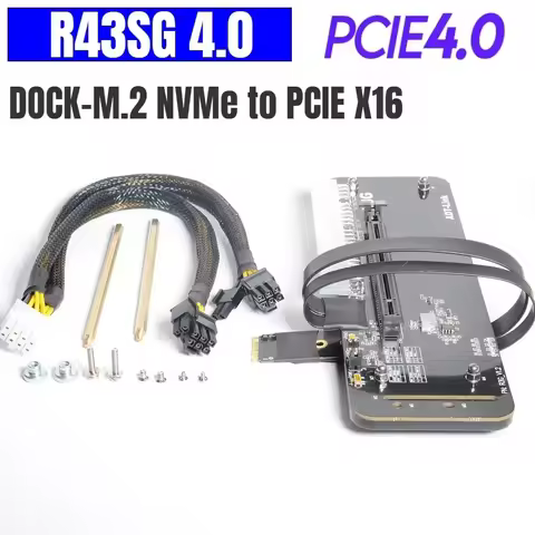R43SG 4.0 Notebook Laptop PC Graphics Cards External PCI-E 4.0 x16 To M.2 NVMe 64Gbps PCIe 4.0 x4 eG