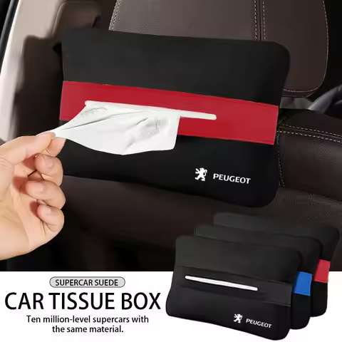 Tissue Box Creative Car Armrest Box Portable Bag for Peugeot 307 207 407 206 308 406 408 208 301 300