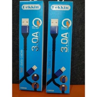 DEKKIN DK-A41 FAST QUICK CHARGE & DATA 3.0A TYPE C MICRO DATA CABLE