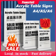 T Shape Transparent Acrylic Stand Acrylic Display Stand Card Holder Display Stand A6 A5 A4