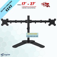 ErgoTek EZ42 17 - 27 Inch Dual Monitor Mount - 360 Degree Rotation