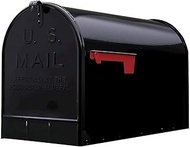 SHADOW WALKER Black Gibraltar Extra-Large Steel Post-Mount Mailbox Post-Mount E1600B00