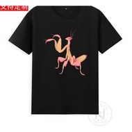 New Style Pure Cotton Cartoon Cute Little Insect Mantis Cicada Catching Knife Mantis Short-Sleeved T