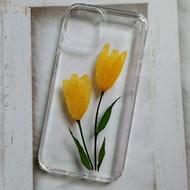 手作押花手機保護殼| iPhone 13 | 陽光下的花