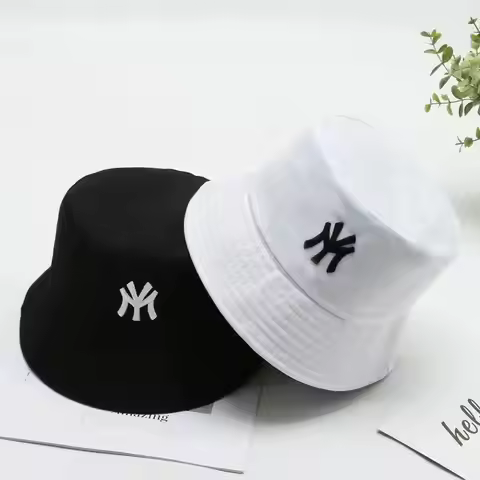 Unisex Bucket Hat Double-Side Outdoor Fishing Cap Women Men Sunscreen Hats Daisy Embroidery Fisherma