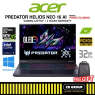 Acer Predator Helios Neo 16 PHN16-73-93WG - Intel Core Ultra 9 275HX -  GeForce RTX 5070 Ti - 32GB R