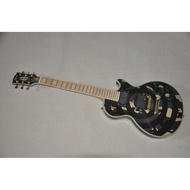 Gibson Zakk Wylde Les Paul Custom Camouflage Green Bullseye MOP EMG Pickups Electric Guitar