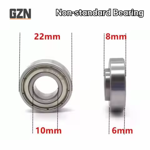 4PCS 6900ZZ 10x22x6x8 MM Automatic Tarpaulin Pulley Bearing Inner Ring One Side Protruding 2mm Beari