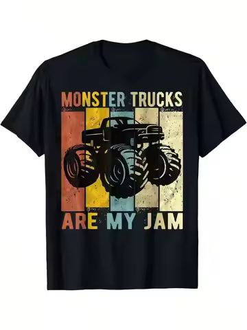 Monster Trucks Are My Jam Vintage Retro Monster Truck T-Shirt