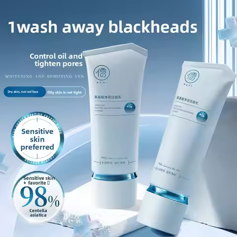 RUYI 377 Amino Acid Facial Cleanser Whitening Oil Control Acne & Blackhead Removal Deep Pore Cleansi