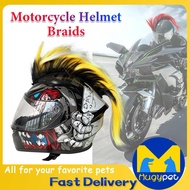 Helmet Mohawk Hair Punk Hair Colorful Wig Helmet Pigtails For Motorcycle ATV BMX Motocross Racing