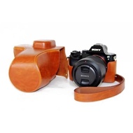 Leather Case / Camera Bag For Sony A7II - A7III + 28-70mm Kit Lens - Brown