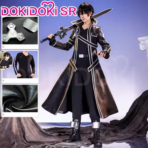 IN STOCK Kirito Cosplay Costume Anime Sword Art Online Cosplay SAO【S-2XL】DokiDoki-SR Halloween Costu