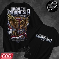 MERAH Hut Ri T-shirt 81th 2026 Independence T-shirt Republic of Indonesia Garuda Bird White Red Adul