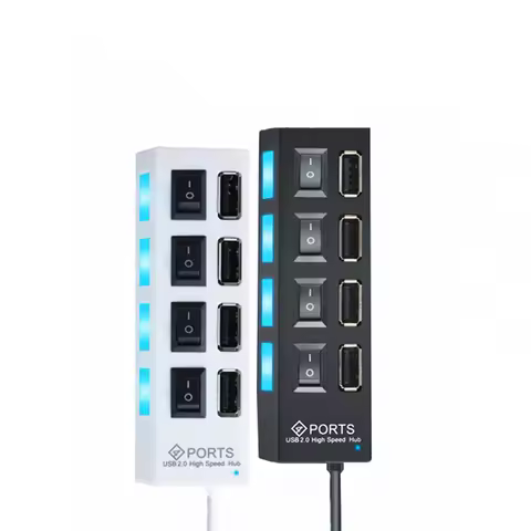 USB Hub Splitter With Individual Switch USB 4/7 Port Splitter Individual Switch USB Adapter Hub Mult