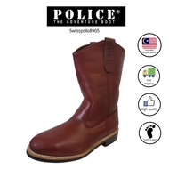 Original Brand Police Safety Leather High Cut Boots Shoes 91494