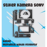Camera Garskin sony A6400 Carbon Black MaxDecal Premium Anti-Scratch Skin Sticker