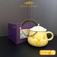 ROYAL ALFRED 1 set Mug Bulat Keramik + Tutup 420ml Assorted BT-1419