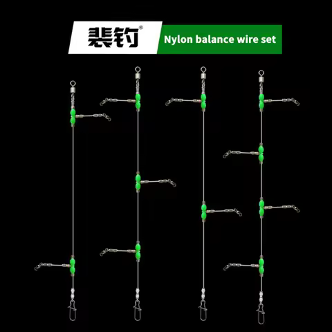 PD Fishing Tackle Nylon Tenpin Line Set Sea Fishing Wreck Pulling Stream Shore Fishing Long Casting 