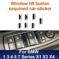For BMW X1 X3 X4 1 3 4 5 7 Series Window Lift Switch Button Trim – Chrome Sticker Decoration Kit for