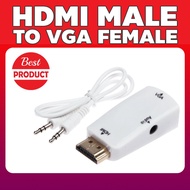 HDMI TO VGA+AUDIO Converter 1080P, for PC Computer Notebook Desktop Tablet to HDTV Projector Display