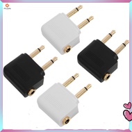 4Pcs Flight Headphone Adapter Multi Color Ldpe PVC Material Gold Plated