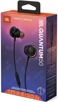 JBL Quantum 50 - Wired In-Ear Gaming Headphones with Inline Control (Volume slider and Mic Mute)