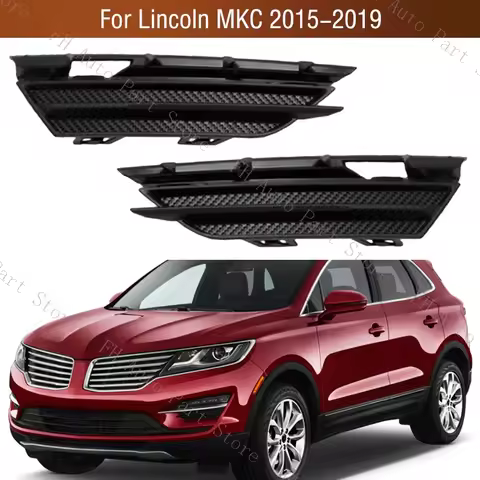 Front Bumper Fog Lamp Light Grille Cover FrameTrim Lid Bezel Hood For Lincoln MKC 2015 2016 2017-201