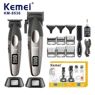 KM-8536 2pcs/Set Electric Hair Clippers Men Professional For Barber Shop Set Type-C Rechargeable Wir