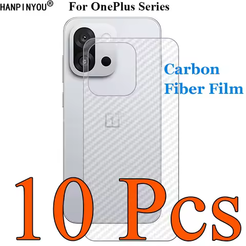 10 Pcs For OnePlus 15 15R 14 13 13T 13R 12 12R 11 11R 3D Transparent Carbon Fiber Back Film Skin Scr