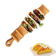 1pc Wood Taco Holder,Taco Holder Stand,Wood Taco Holder Rack Tray Stand Up Holds 7 Soft Or Hard Shel