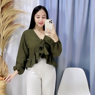 BRIE FASHION - Maxie Top Wanita Lengan Panjang / Tasya Top / Aurel Maxi Lengan Panjang / Pevita / L