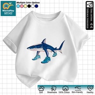 Baju Budak Lelaki Tung Tung Sahur Tralalero Tralala Cotton Printed Top Baby Boy Girl Short Sleeve Te
